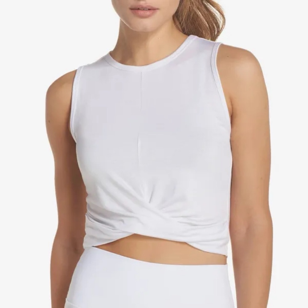 Outdoor Voices White Knot Tank Top